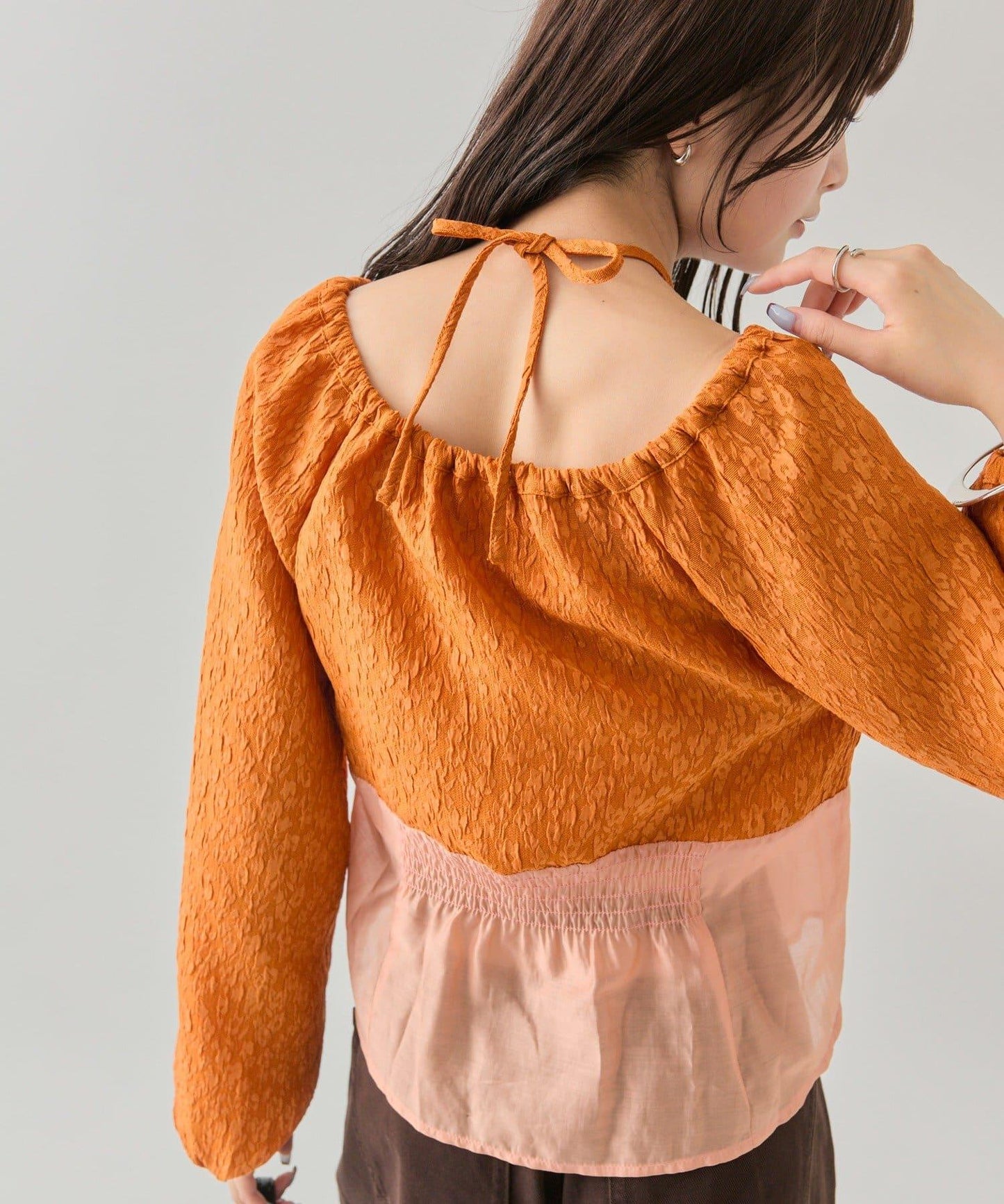 mystic 透視束身設計襯衫