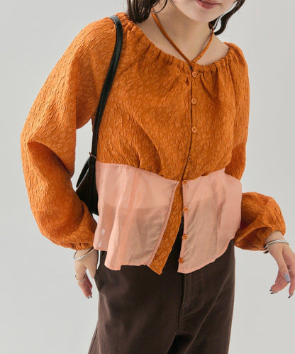 mystic 透視束身設計襯衫