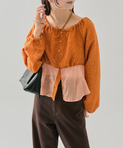 mystic 透視束身設計襯衫