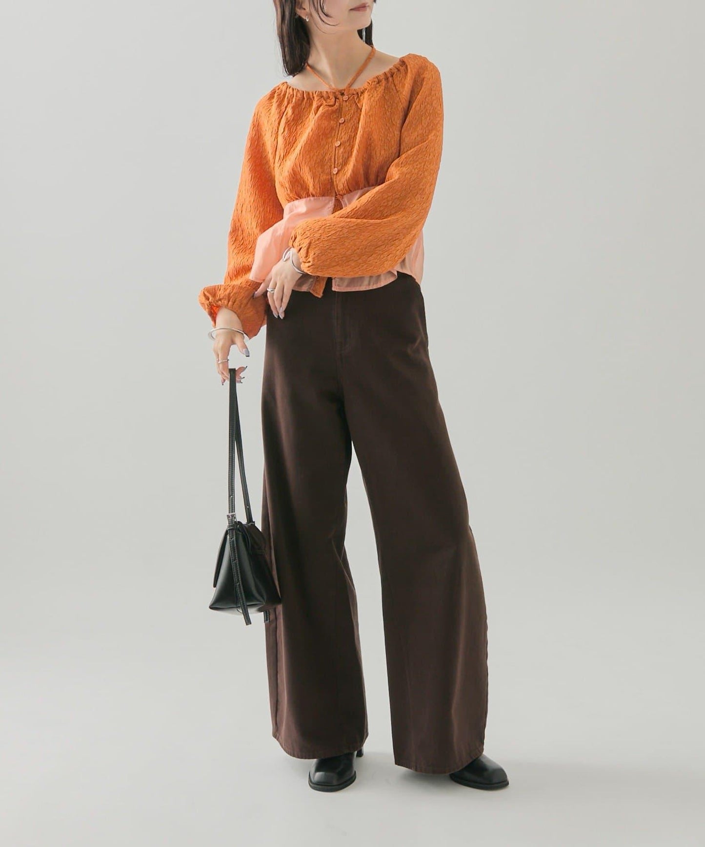 mystic 透視束身設計襯衫