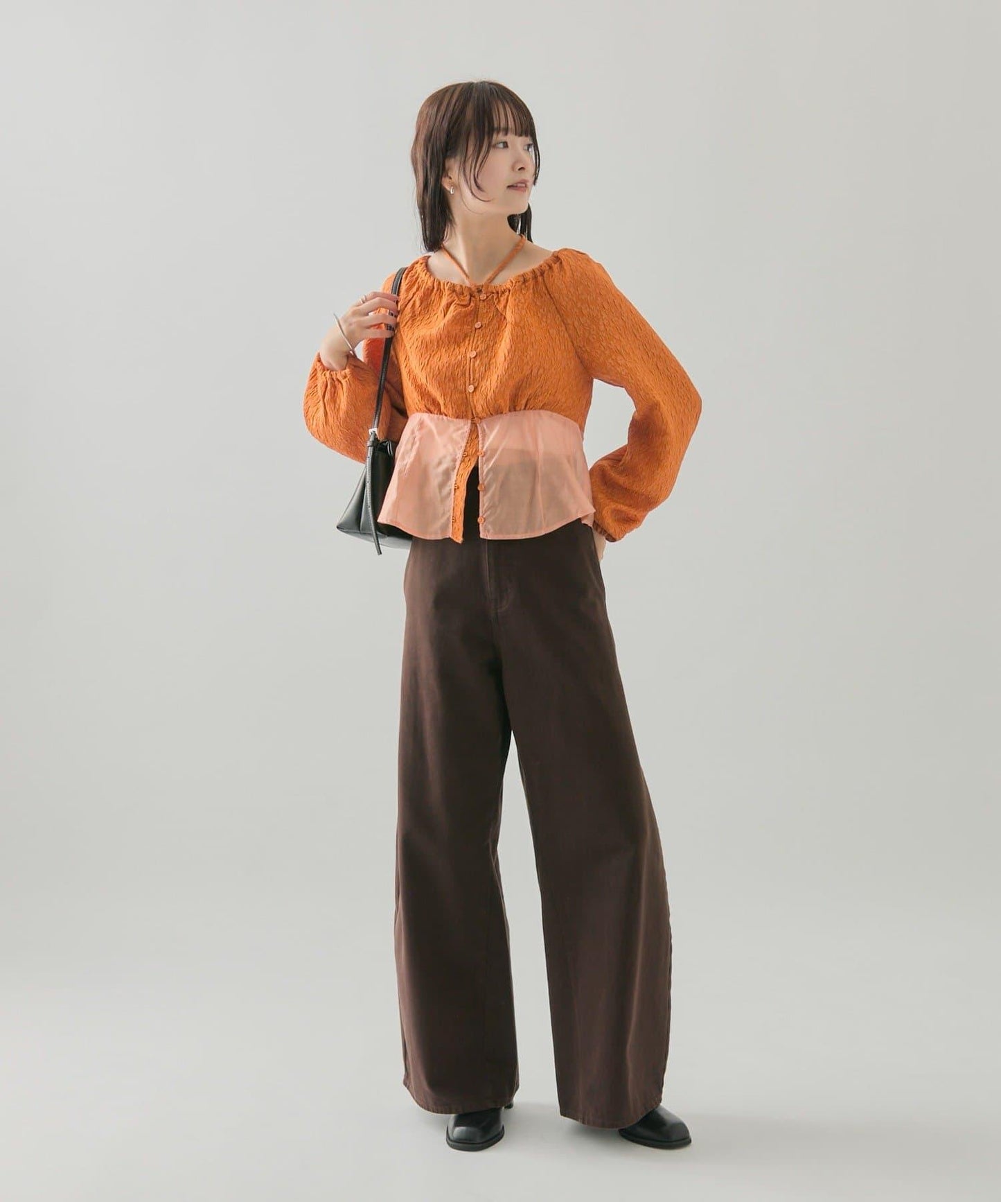 mystic 透視束身設計襯衫