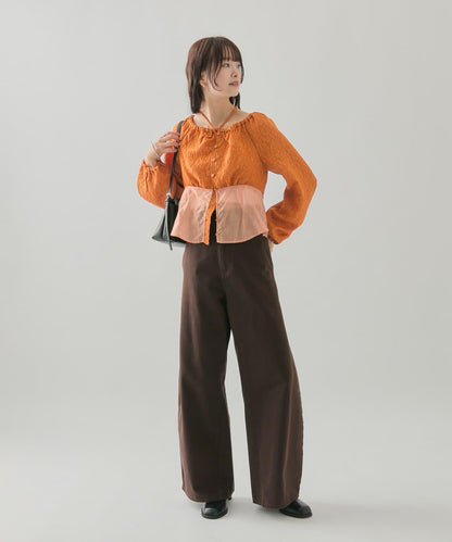 mystic 透視束身設計襯衫