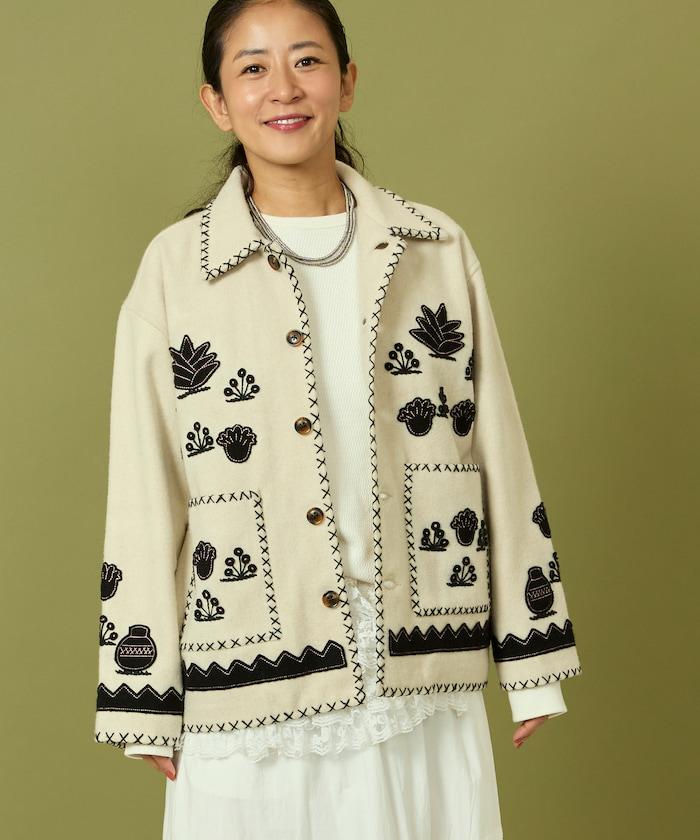 インド刺繍 ウール メキシカン ジャケット