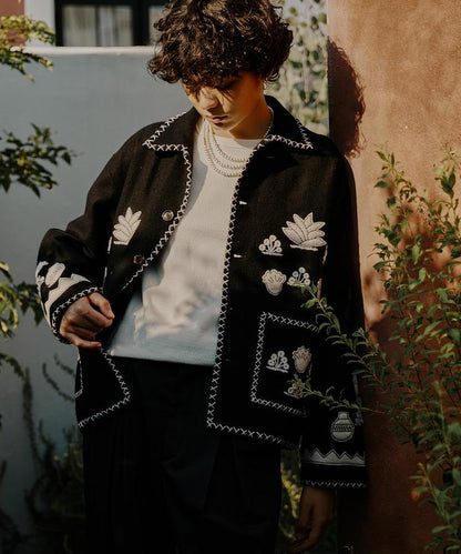 インド刺繍 ウール メキシカン ジャケット
