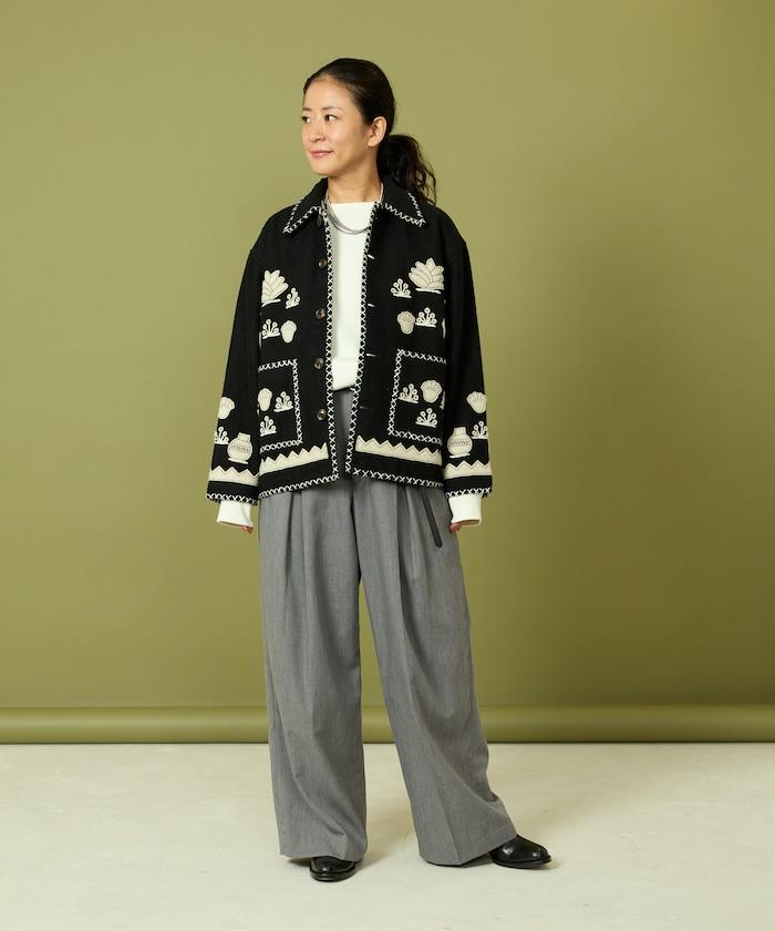 インド刺繍 ウール メキシカン ジャケット