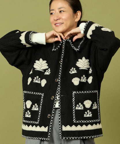 インド刺繍 ウール メキシカン ジャケット