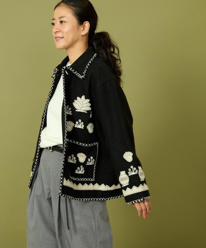 インド刺繍 ウール メキシカン ジャケット