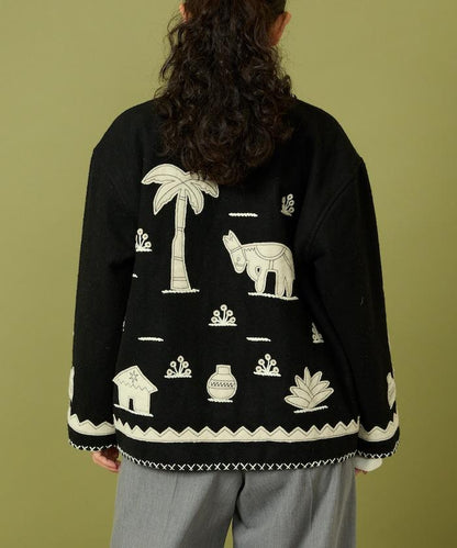 インド刺繍 ウール メキシカン ジャケット