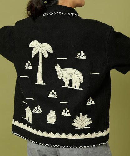 インド刺繍 ウール メキシカン ジャケット