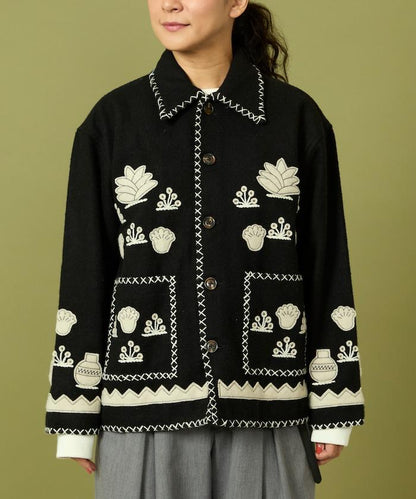 インド刺繍 ウール メキシカン ジャケット