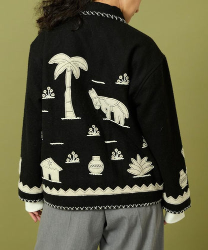 インド刺繍 ウール メキシカン ジャケット