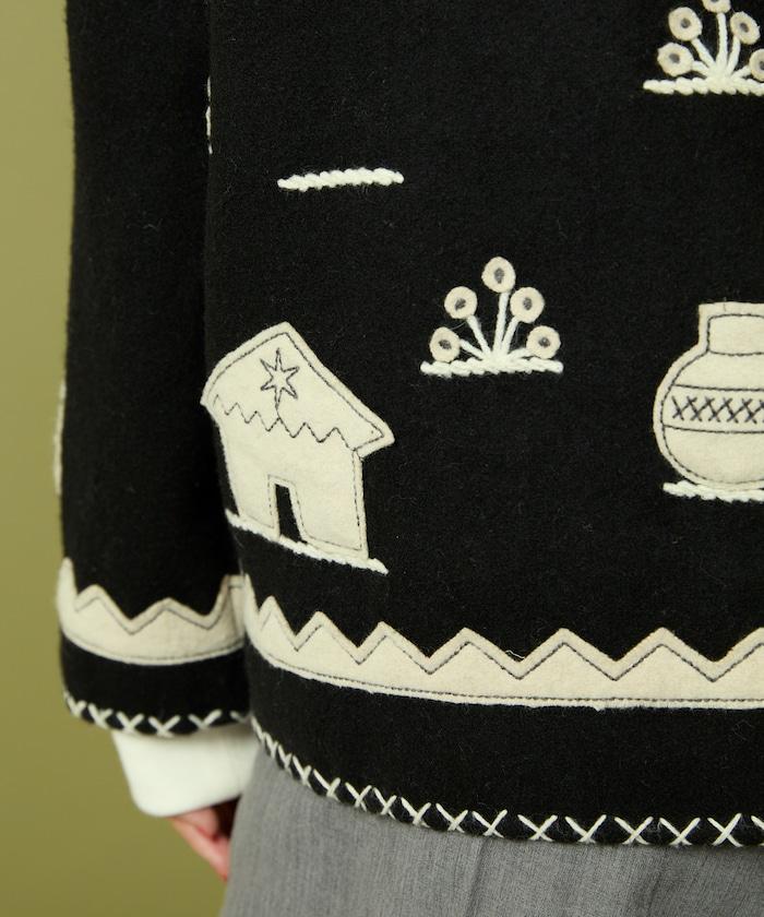 インド刺繍 ウール メキシカン ジャケット