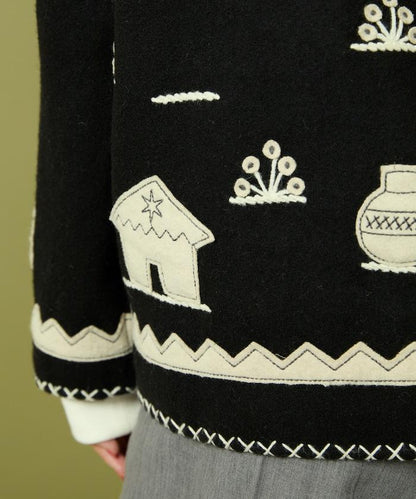 インド刺繍 ウール メキシカン ジャケット