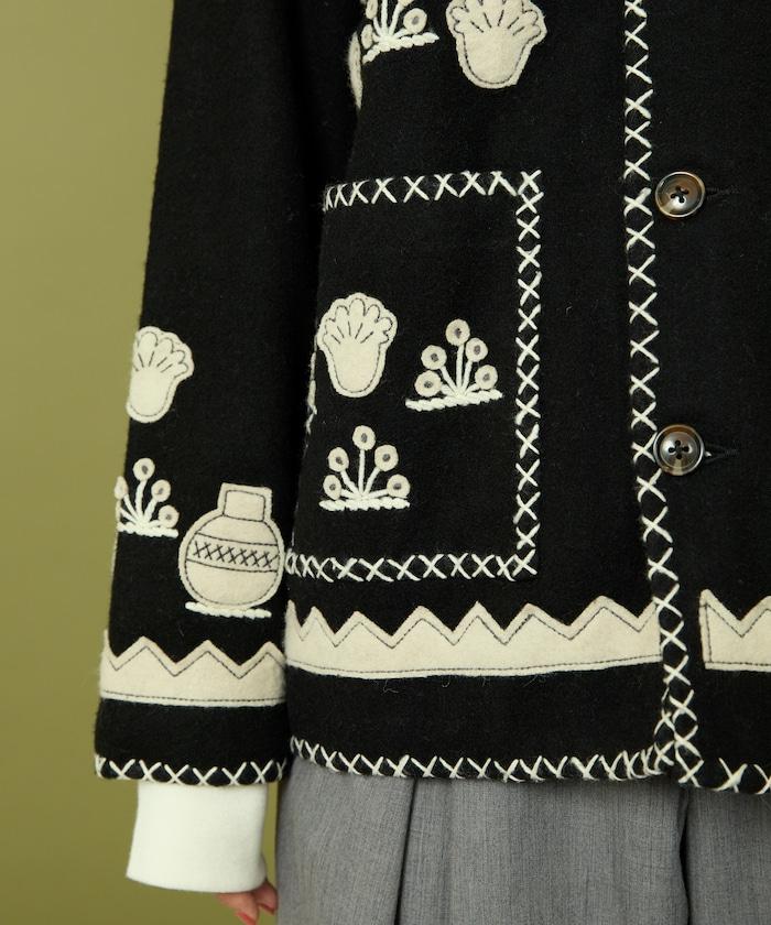 インド刺繍 ウール メキシカン ジャケット