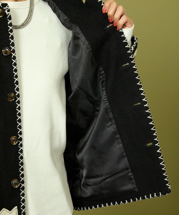 インド刺繍 ウール メキシカン ジャケット