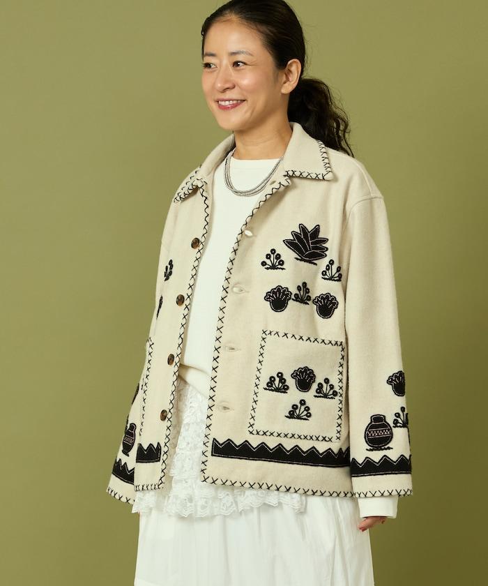 インド刺繍 ウール メキシカン ジャケット