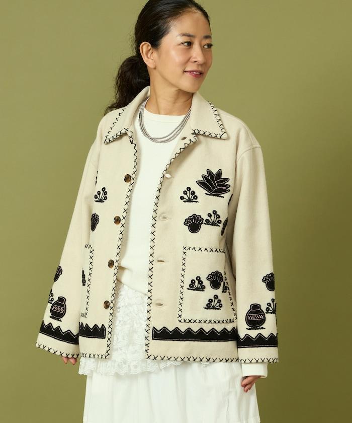 インド刺繍 ウール メキシカン ジャケット