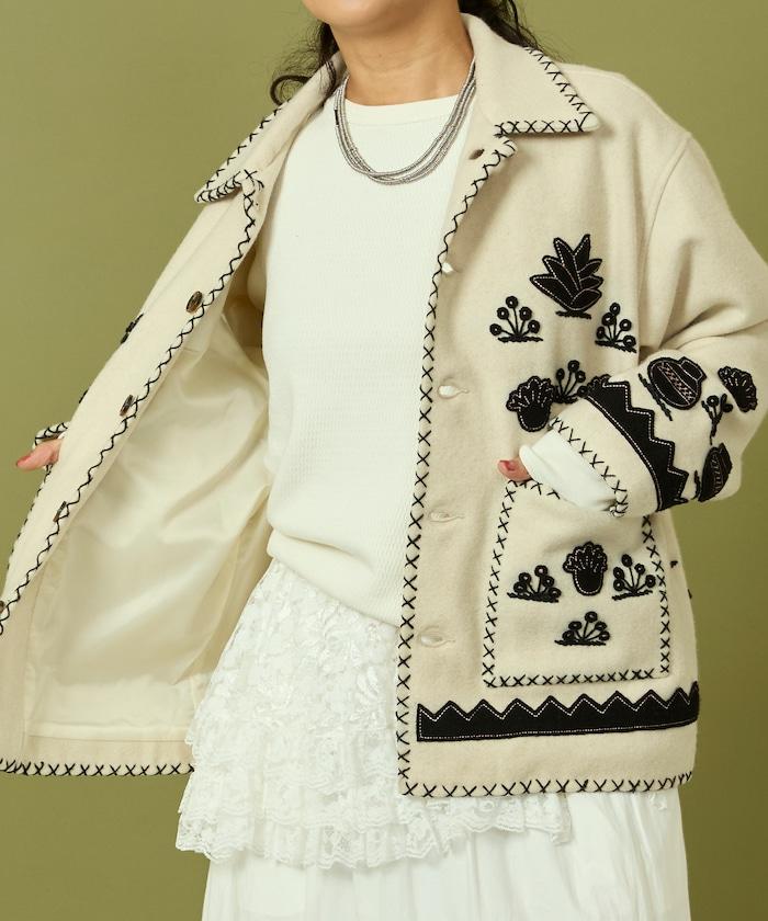 インド刺繍 ウール メキシカン ジャケット