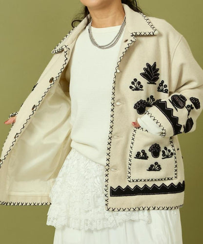 インド刺繍 ウール メキシカン ジャケット