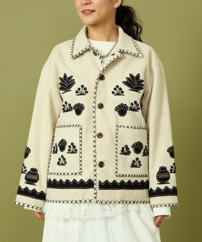 インド刺繍 ウール メキシカン ジャケット