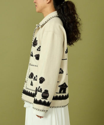 インド刺繍 ウール メキシカン ジャケット