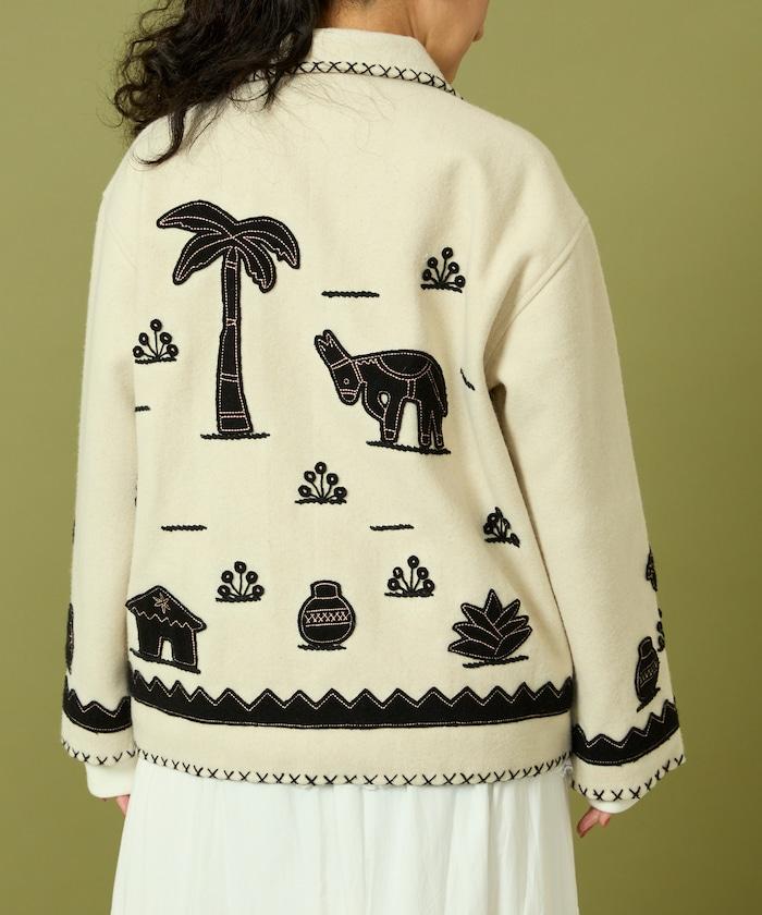 インド刺繍 ウール メキシカン ジャケット