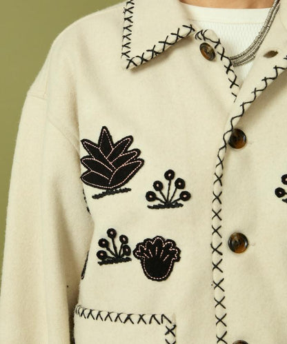 インド刺繍 ウール メキシカン ジャケット