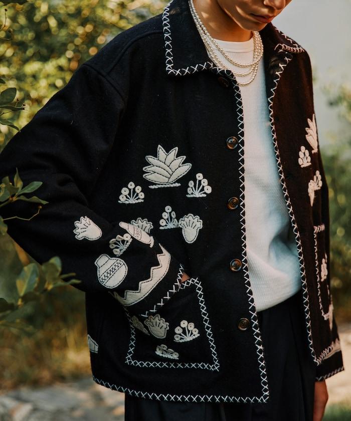 インド刺繍 ウール メキシカン ジャケット