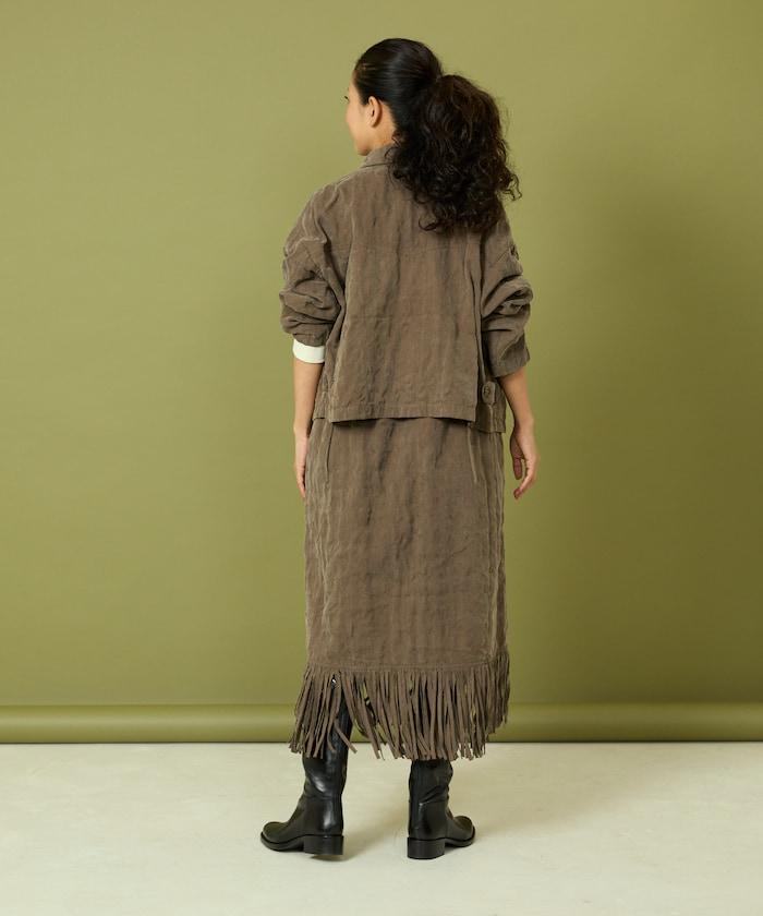 漸變工藝流蘇迷你連衣裙