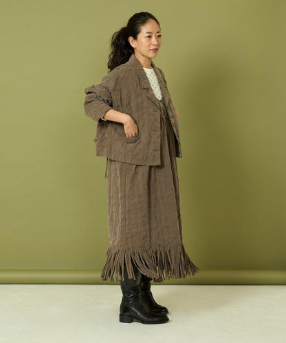 漸變工藝流蘇迷你連衣裙