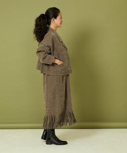 漸變工藝流蘇迷你連衣裙