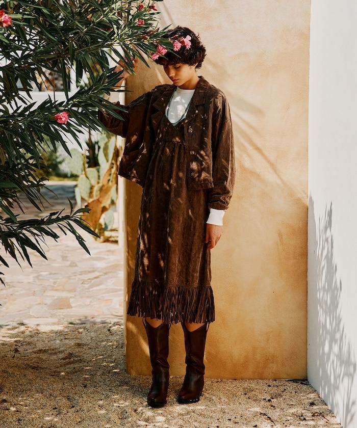 漸變工藝流蘇迷你連衣裙