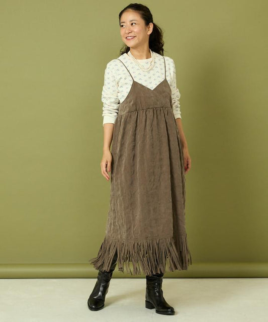 漸變工藝流蘇迷你連衣裙