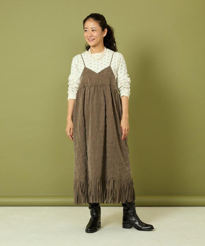 漸變工藝流蘇迷你連衣裙