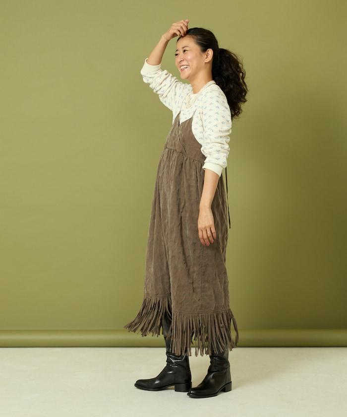 漸變工藝流蘇迷你連衣裙