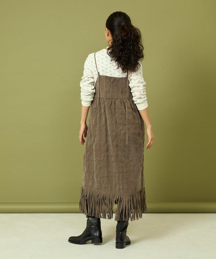 漸變工藝流蘇迷你連衣裙