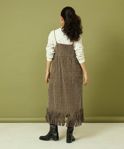 漸變工藝流蘇迷你連衣裙