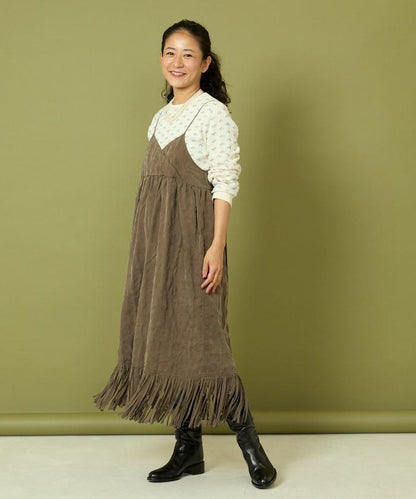 漸變工藝流蘇迷你連衣裙