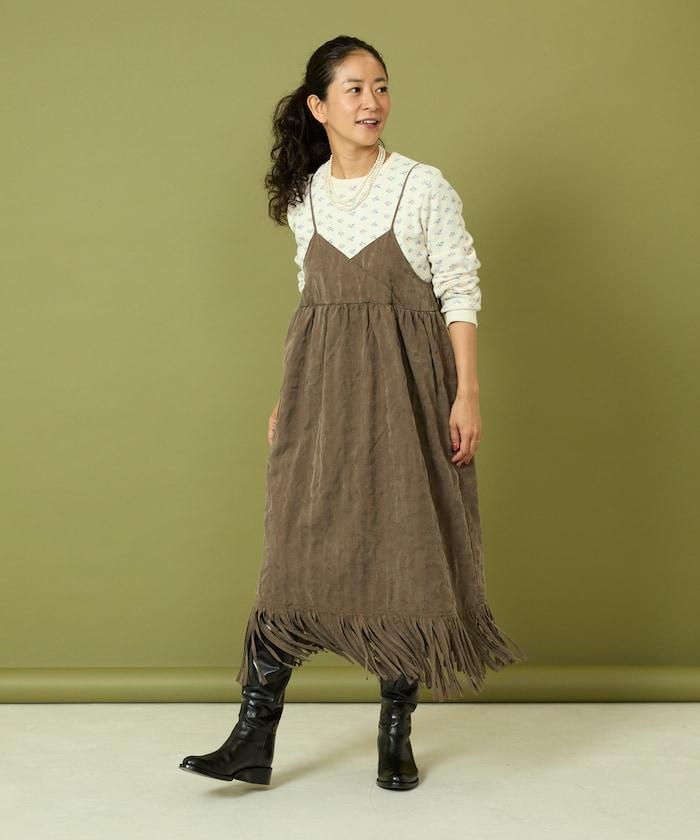 漸變工藝流蘇迷你連衣裙