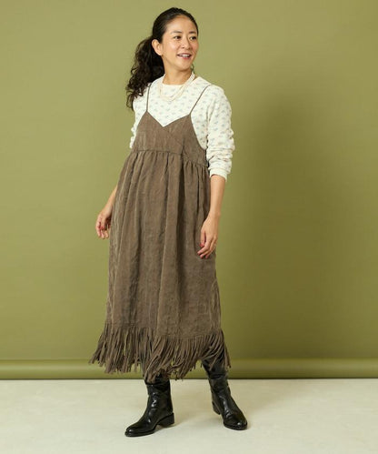 漸變工藝流蘇迷你連衣裙