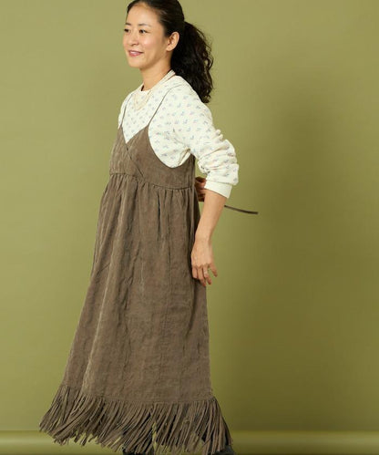 漸變工藝流蘇迷你連衣裙