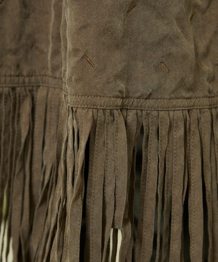 漸變工藝流蘇迷你連衣裙