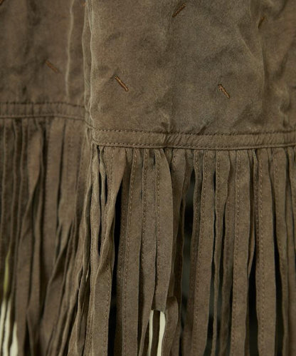 漸變工藝流蘇迷你連衣裙