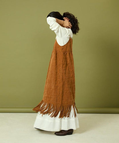 漸變工藝流蘇迷你連衣裙