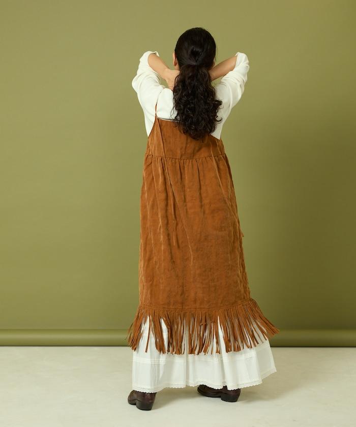 漸變工藝流蘇迷你連衣裙