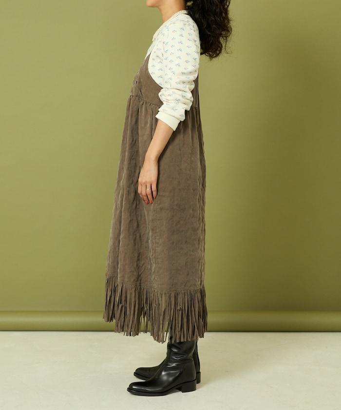 漸變工藝流蘇迷你連衣裙