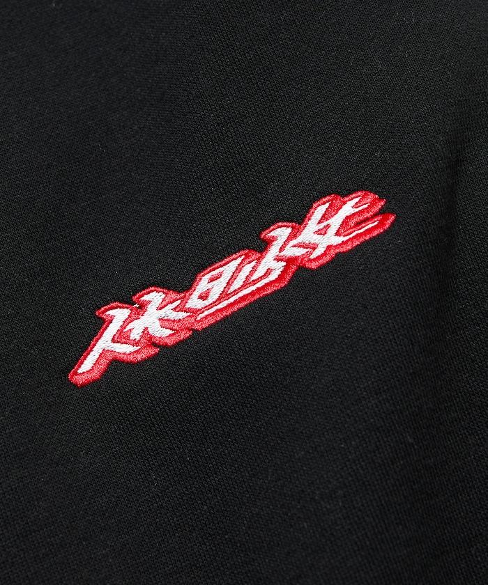 寬鬆版型 刺繡 後背印花 圓領衛衣 /休日少女