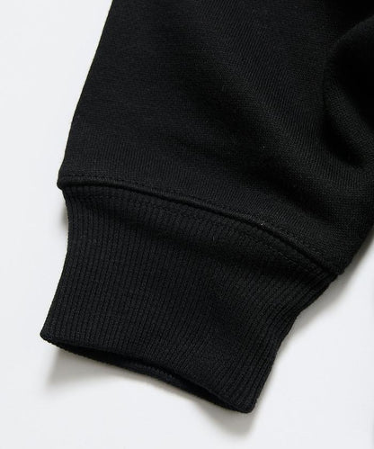 寬鬆版型 刺繡 後背印花 圓領衛衣 /休日少女