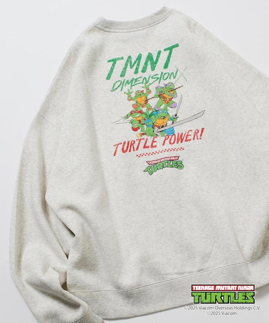 TEENAGE MUTANT NINJA TURTLES/忍者神龜 特別款寬鬆版型背部印花圓領衛衣