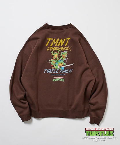 TEENAGE MUTANT NINJA TURTLES/忍者神龜 特別款寬鬆版型背部印花圓領衛衣